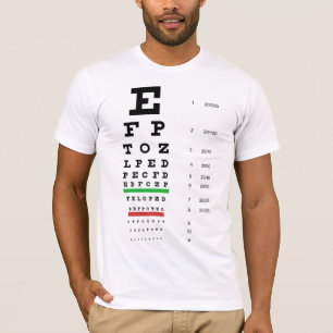 Snellen Eye Chart Bella Leinwand T - Shirt