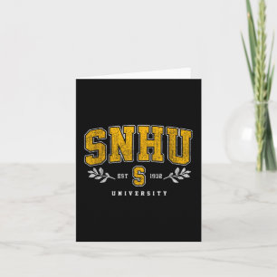 Snhu Collegiate Arch Retro Design for Men Women T- Karte