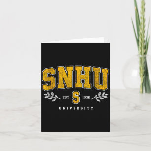 SNHU Collegiate Arch Retro-Design für Männer Fraue Karte