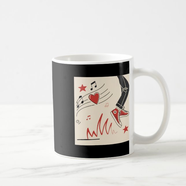 Snicker Music Colorful expressive Digital Art Illu Kaffeetasse (Rechts)