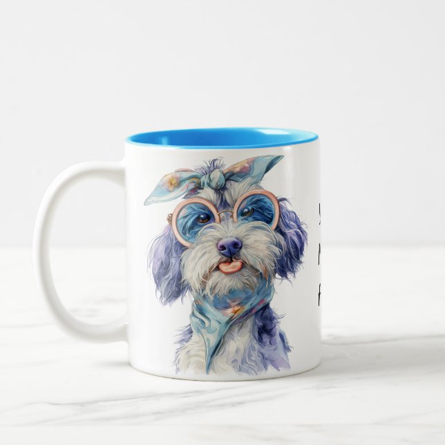 Sniff Happens – Cheeky Pup  Zweifarbige Tasse (Links)