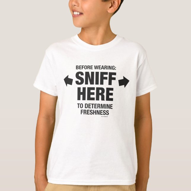 Sniff Test Funny Gag Kids T - Shirt (Vorderseite)