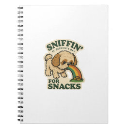 Sniffin' Snacks Shih Tzu St.Patrick's Day Notizblock