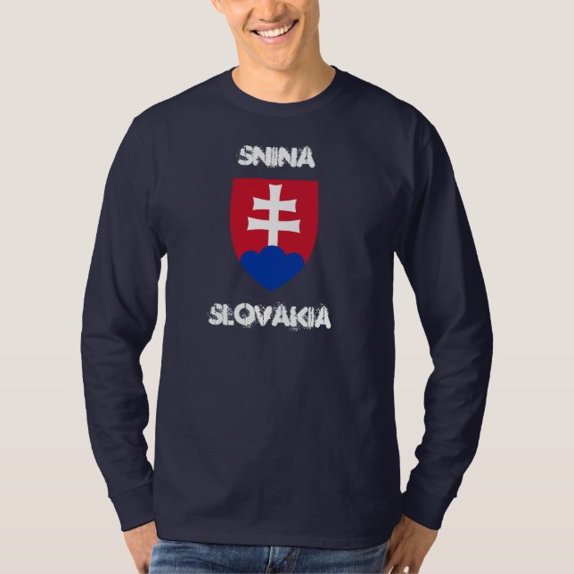 Snina, Slowakei mit Wappen T-Shirt (Vorderseite)