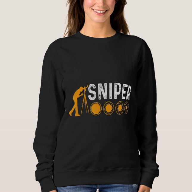 Sniper Fotograf Fotograf Camer Sweatshirt (Vorderseite)