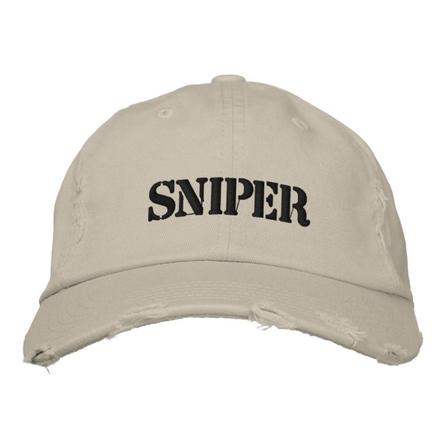 Sniper Hat Bestickte Kappe (Vorderseite)