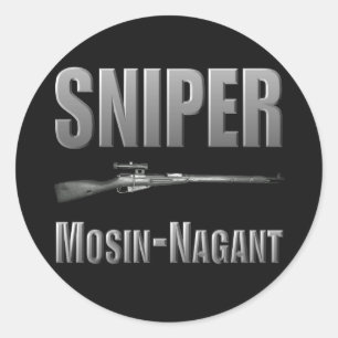Sniper Mosin-Nagant-Sticker Runder Aufkleber