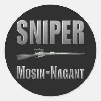 Sniper Mosin-Nagant-Sticker Runder Aufkleber