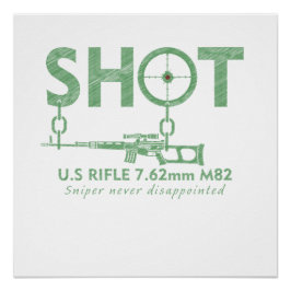 Sniper Rifle 7.62 M82 Military Force Poster