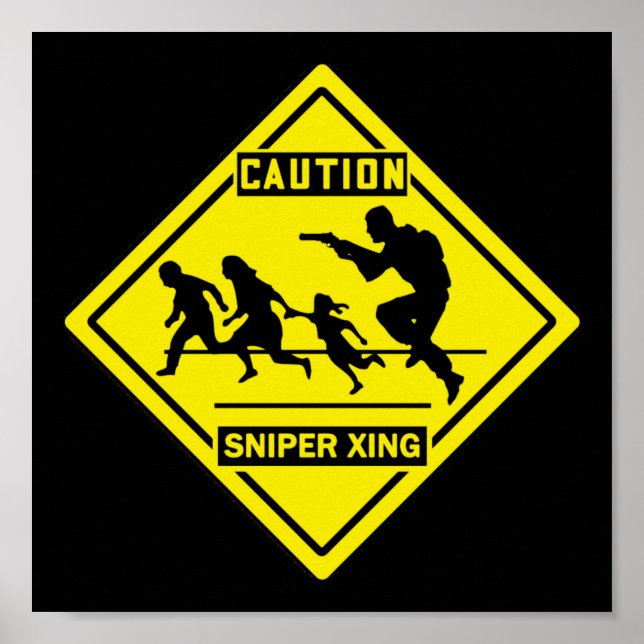 Sniper Xing - Wand / Türzeichen Poster (Vorne)