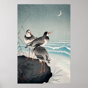Snipes an der Küste von Ohara Koson (1926) Poster