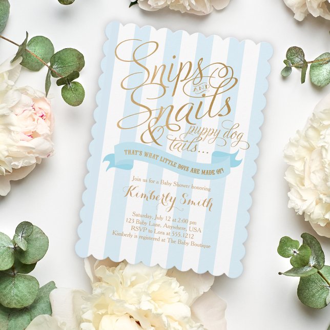 Snips and Snails Kinderdusche Einladung (Von Creator hochgeladen)