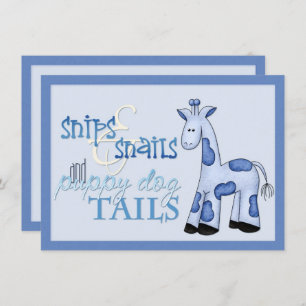 Snips & Snails Baby Boy Blue Dusche Einladung