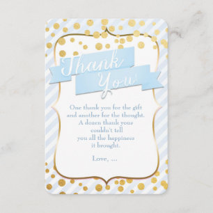 Snips & Snails Blau & Gold Party Danke Karte