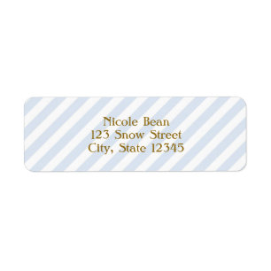 Snips & Snails Blue Striped Card Address Labels