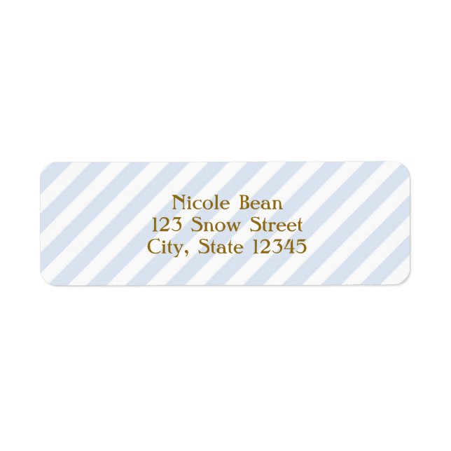 Snips & Snails Blue Striped Card Address Labels (Vorne)