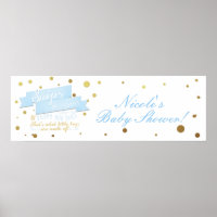 Snips & Snails Boys Blue & Gold Baby Duschbanner