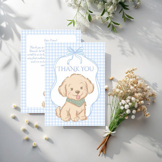 Snips, Snails und Puppy Dog Tails Vintage-Party Dankeskarte