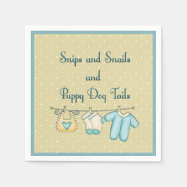 Snips Snails Welpen Hund Schwänze mit Baby Kleidun Serviette