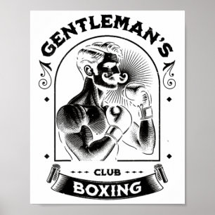 #snirt Gentleman's Boxclub Retro mit Box Boxe Poster