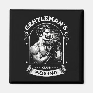 #snirt Gentleman's Boxclub Retro mit Boxer Motiv Magnet