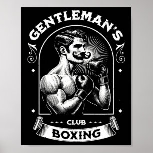 #snirt Gentleman's Boxclub Retro mit Boxhandschuhe Poster