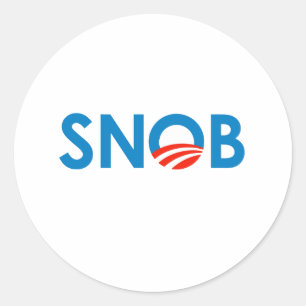 SNOB/ANTI-OBAMA RUNDER AUFKLEBER