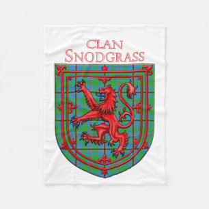 Snodgrass Tartan Scottish Plaid Lion Rampant Fleecedecke
