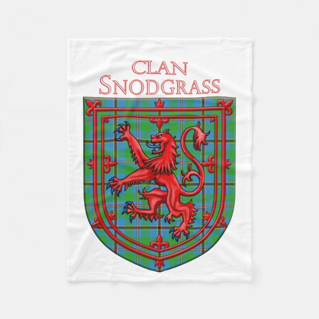 Snodgrass Tartan Scottish Plaid Lion Rampant Fleecedecke (Vorderseite)