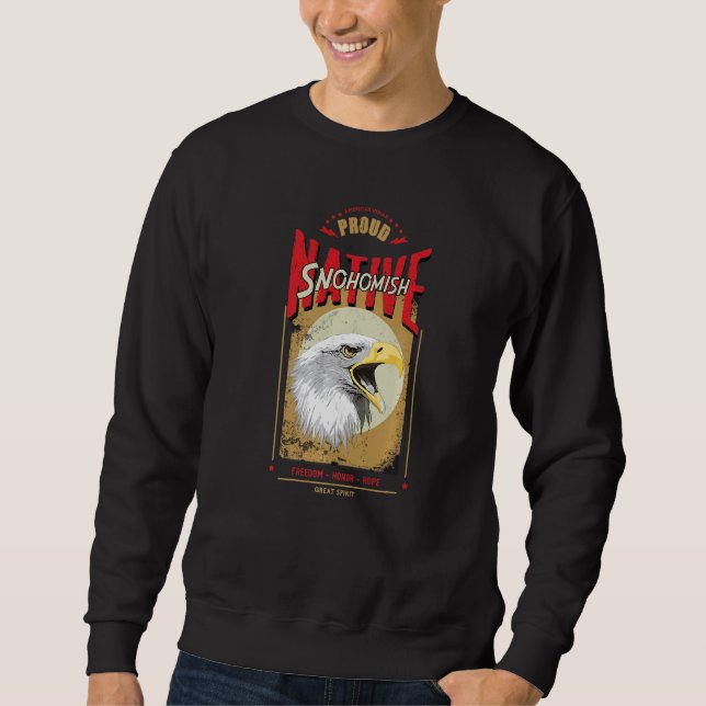 Snohomish Native American Eagle Spirit Vintage Hon Sweatshirt (Vorderseite)