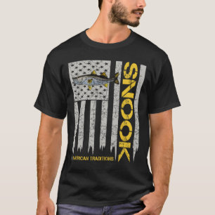 Snook-Angler - Vintage-amerikanische Flagge Snook T-Shirt