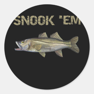 Snook 'Em Snook Fischen Gemeiner Snook Runder Aufkleber