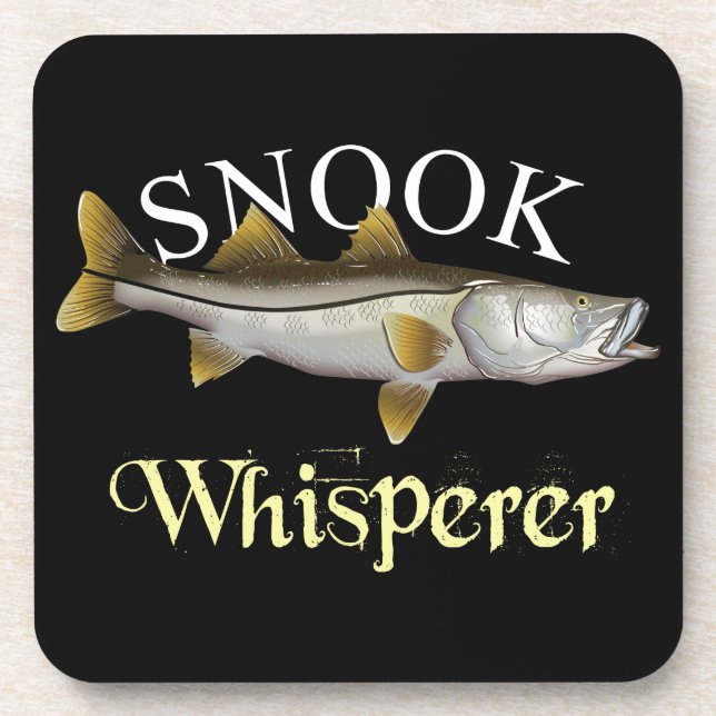 Snook Whisperer Dark Getränkeuntersetzer (Vorderseite)