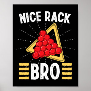 Snooker Apparel für Erwachsene Nice Rack Bro Pool  Poster
