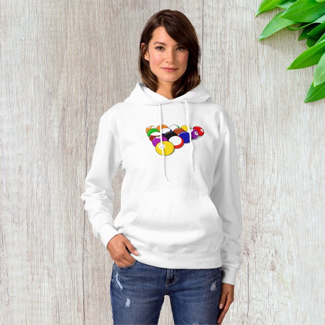 Snooker Balls Womens Hoodie (Von Creator hochgeladen)