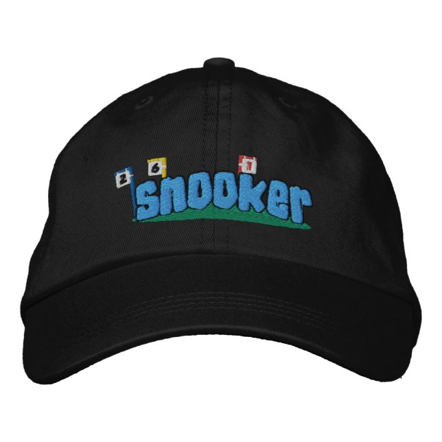 Snooker bestickter Hut (Vorderseite)