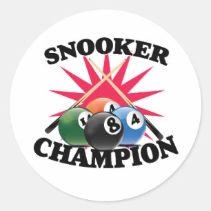Snooker Champion Runder Aufkleber