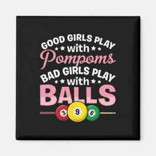 Snooker D Girls spielen mit LL Pool Spieler Girl B Magnet