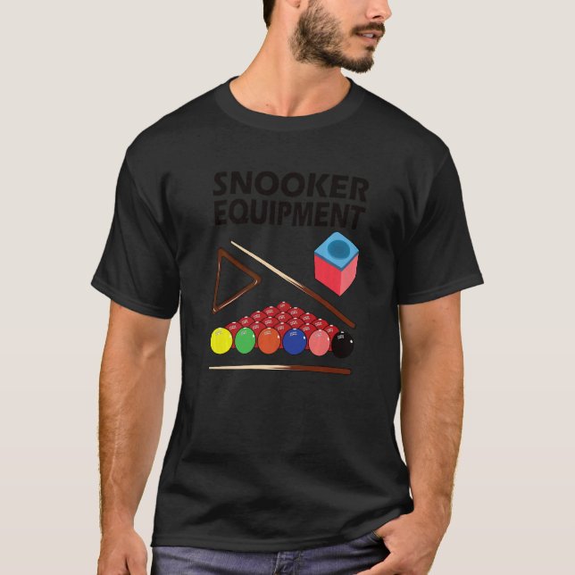 Snooker equipment for pool and snooker players T-Shirt (Vorderseite)