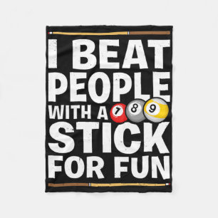 Snooker Game Beat Leute mit einem Stick Pool Spiel Fleecedecke