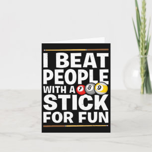 Snooker Game Beat Leute mit einem Stick Pool Spiel Karte