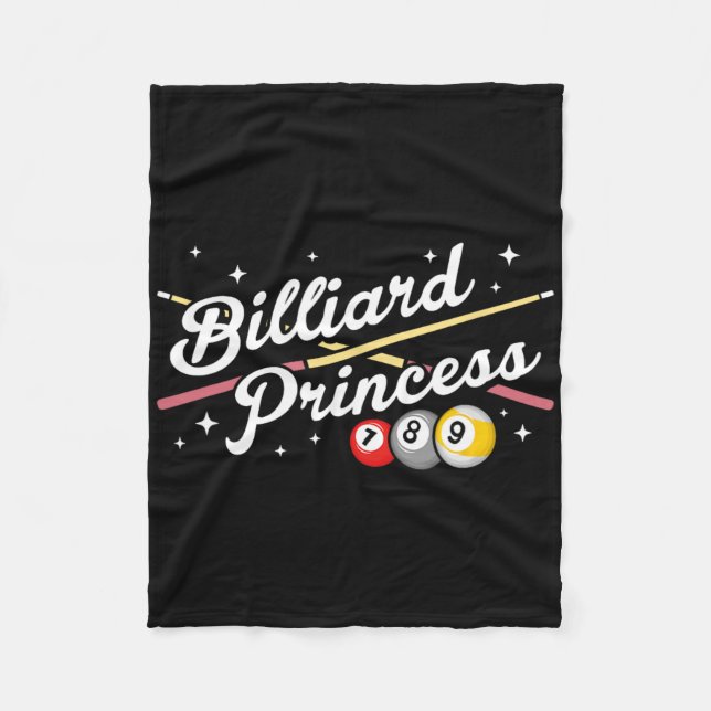 Snooker Game Billiard Princess Pool Spieler Billia Fleecedecke (Vorderseite)