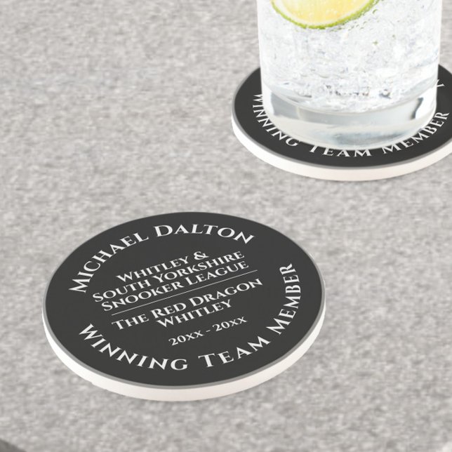 Snooker League Trophy Sandstone Untersetzer (Von Creator hochgeladen)