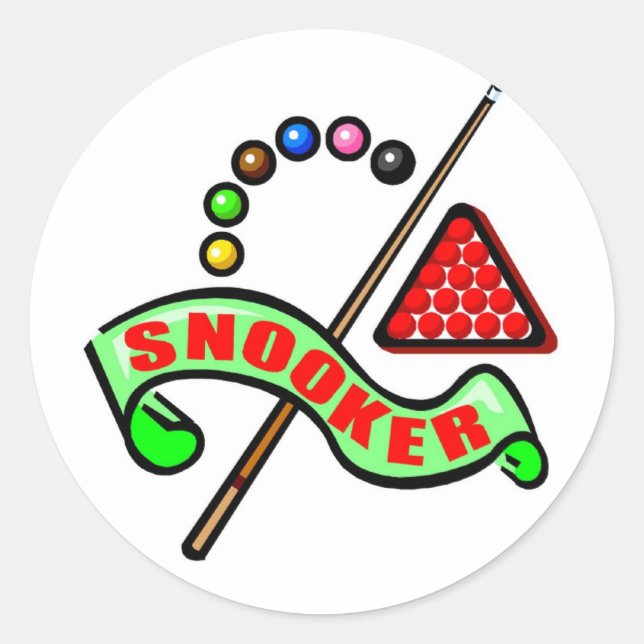 Snooker Pool Runder Aufkleber (Vorderseite)