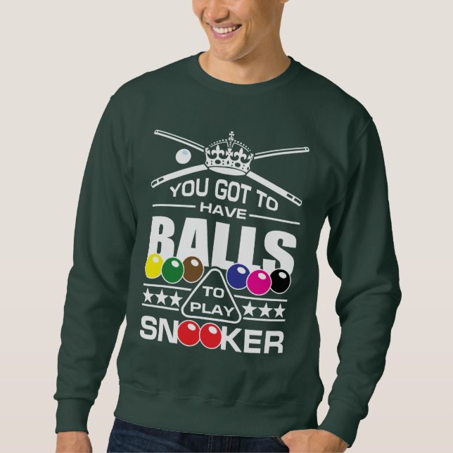 Snooker-Spieler, Snooker-Bälle T - Shirt (Vorderseite)