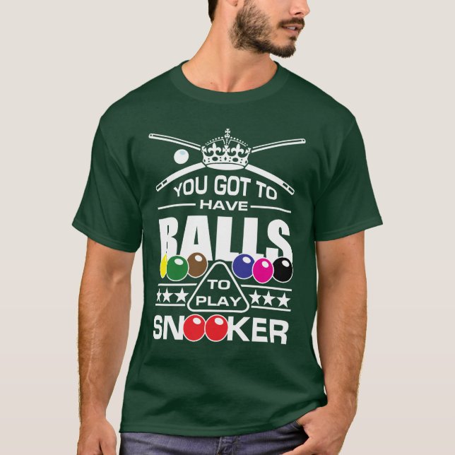 Snooker-Spieler, Snooker-Bälle T - Shirt (Vorderseite)