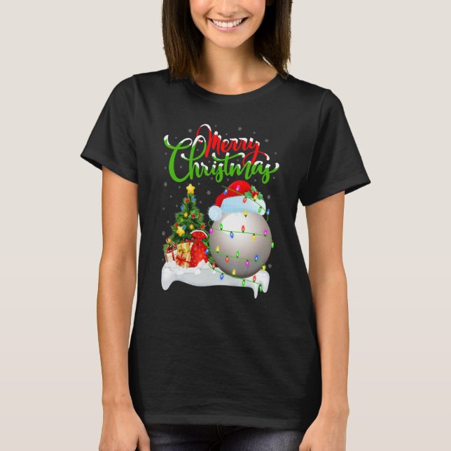Snooker Sports   Xmas Decoration Santa Snooker Chr T-Shirt (Vorderseite)