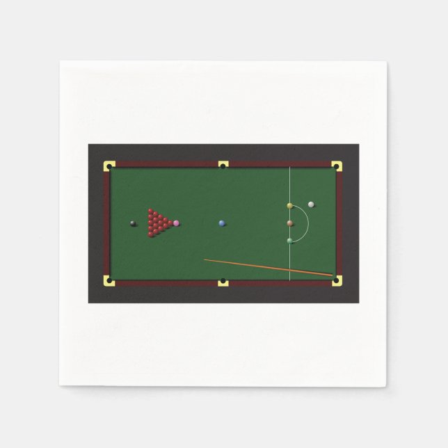 Snooker Tischpapier Napkins Serviette (Vorderseite)