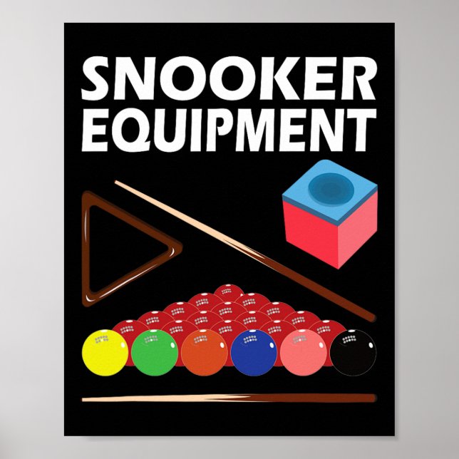 Snookerausrüstung Billard Jerseys für Männer 8 ll  Poster (Vorne)