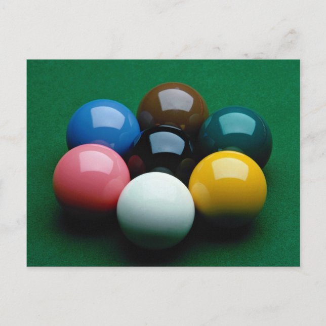 Snookerausrüstung Postkarte (Vorderseite)